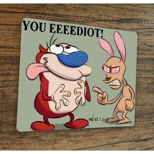 You Eeediot‎ Ren and Stimpy Mouse Pad
